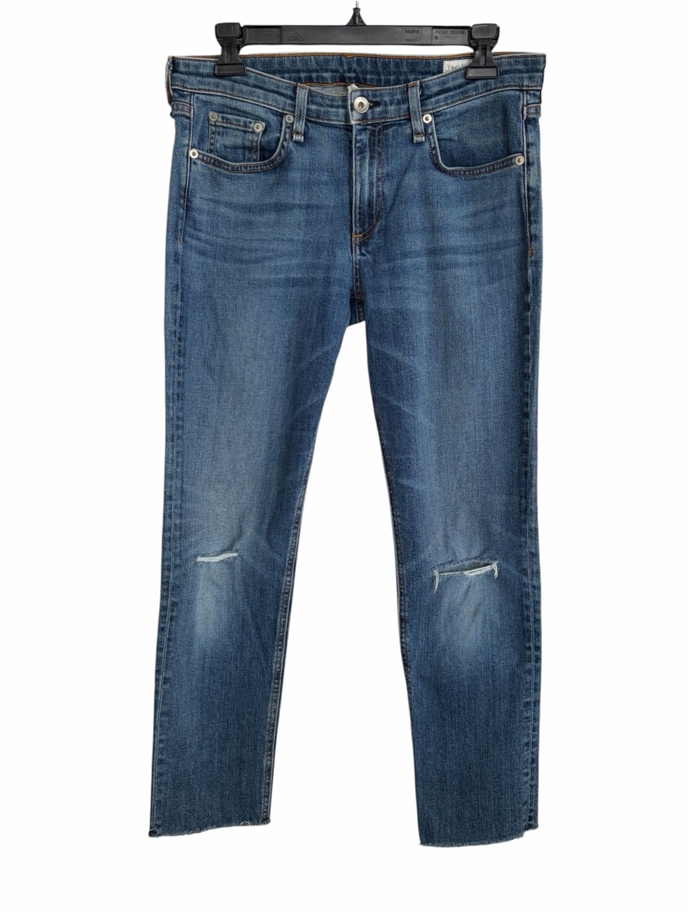 Rag & Bone Womens 27 Measures 31 Dre Low Rise Slim Boyfriend Mariposa Distressed